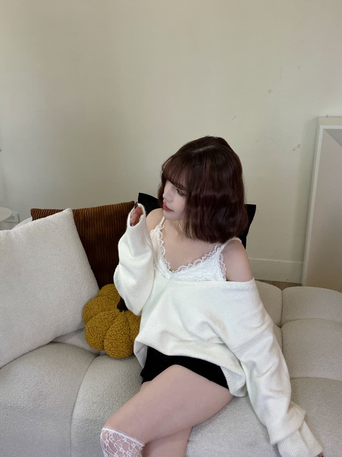 蛋蛋捲粉棕色